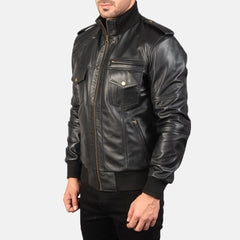 Jack Black real sheepskin Leather Bomber Jacket