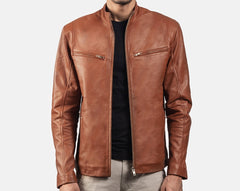 Men's Real Leather Jacket - Classic Biker Style Classic Simple Jacket