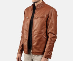 Men's Real Leather Jacket - Classic Biker Style Classic Simple Jacket