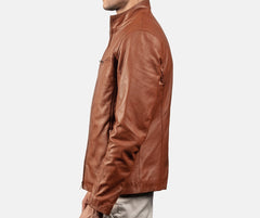 Men's Real Leather Jacket - Classic Biker Style Classic Simple Jacket