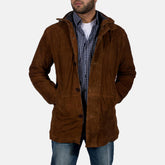 Mens Brown Suede Jacket