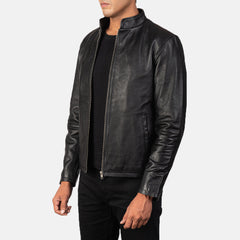Arthur Black Leather Biker Jacket