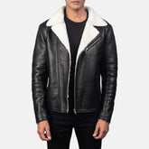 Zaigan Black Leather Jacket