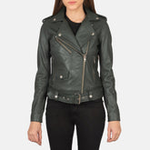 Ilia Black Leather Biker Jacket