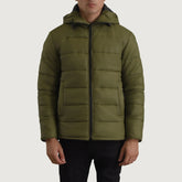 Eric Green Hooded Puffer Jacket