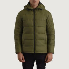 Eric Green Hooded Puffer Jacket