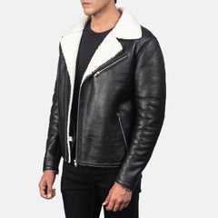 Zaigan Black Leather Jacket