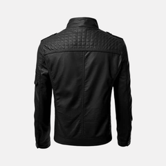 Shawn Genuine Real Leather Biker Jacket Mens
