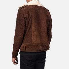 James Mocha Suede Biker Jacket