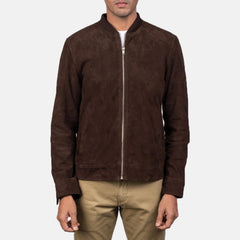 Takon Mocha Suede Bomber Jacket – a premium suede jacket