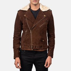 Rikon Mocha Suede Biker Jacket