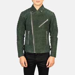 Konis Green suede biker Jacket for men