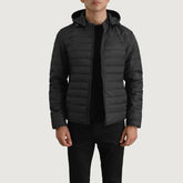 Rocky Black Hooded Puffer mens Jacket