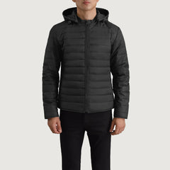Rocky Black Hooded Puffer mens Jacket