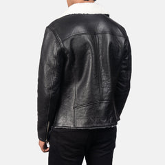 Zaigan Black Leather Jacket