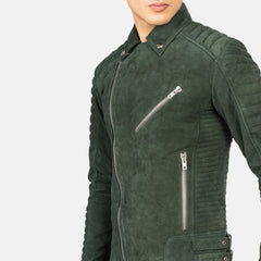 Konis Green suede biker Jacket for men