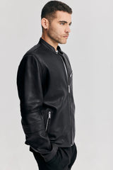 Biker leather jacket Real sheepskin jacket