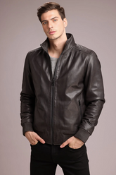 Mens Titan Biker sheepskin Leather Jacket