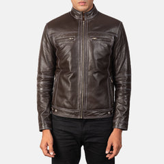 Alex Brown Leather Biker Jacket
