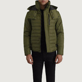 Marshal Green Hooded Puffer Jacket