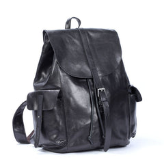 Black Leather Backpack