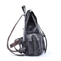 Black Leather Backpack