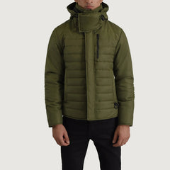 Marshal Green Hooded Puffer Jacket
