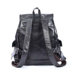 Black Leather Backpack
