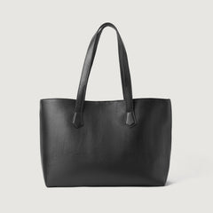 Women Black Leather Tote Bag