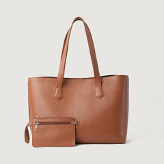 Women Brown Leather Tote Bag