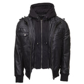 Alex Iron Hawk Hooded Bomber Jacket for men