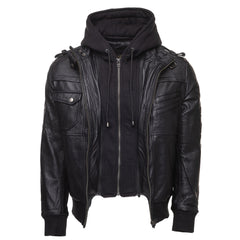 Alex Iron Hawk Hooded Bomber Jacket for men