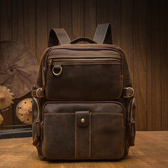 Brown Leather Backpack