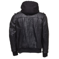 Alex Iron Hawk Hooded Bomber Jacket for men