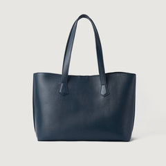 Women Blue Leather Tote Bag