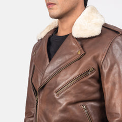 Rikon Mocha Suede Biker Jacket for men-Biker Jacket