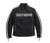 Harley Davison Rally Water Resistant Canvas Cotton Textile Black Riding Motorcycle Jacket