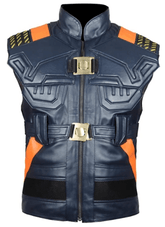 Black Panther Avengers Michael B. Jordan Halloween Cosplay Leather Vest - MNCLeather