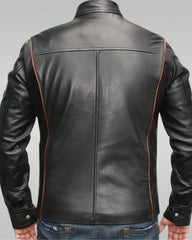 Commander Shephard Inspired Mass Effect N7 Gaming Black Leather Jacket - MNCLeather