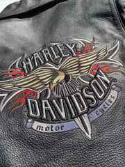 Harley Davidson Road Angel High Quality Motorcycle Cowhide Leather Jacket for Women - MNCLeather