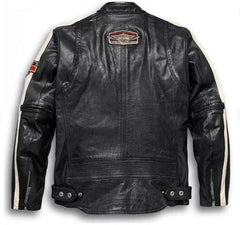Harley Davidson Motorcycle Command Triple Vent System Cowhide Leather Jacket for Men - MNCLeather