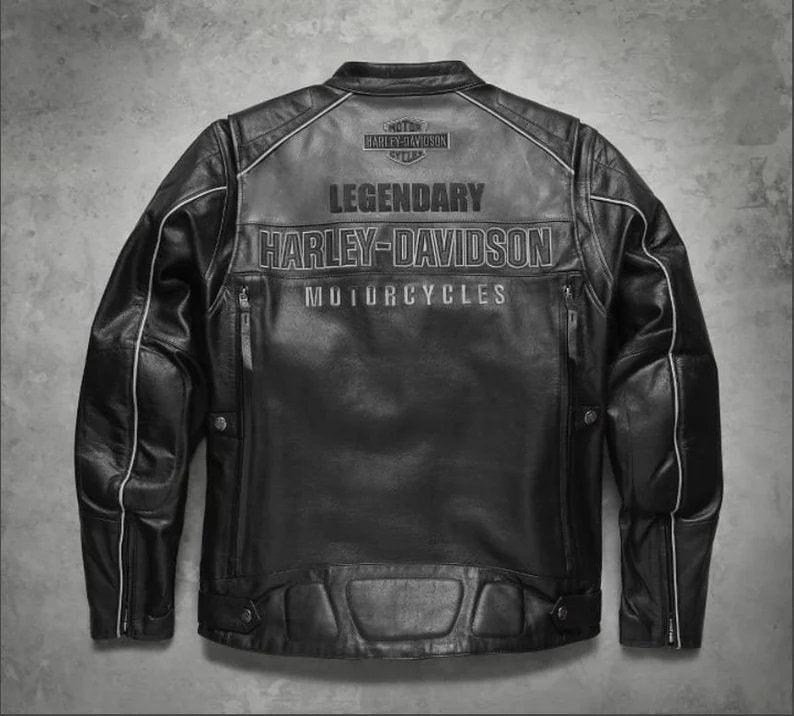 harley davidson motorcycle cowhide votary leather jacket for men