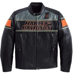 harley davidson sreaming eagle black leather jacket for men