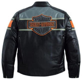 harley davidson screaming eagle cowhide leather jacket for men