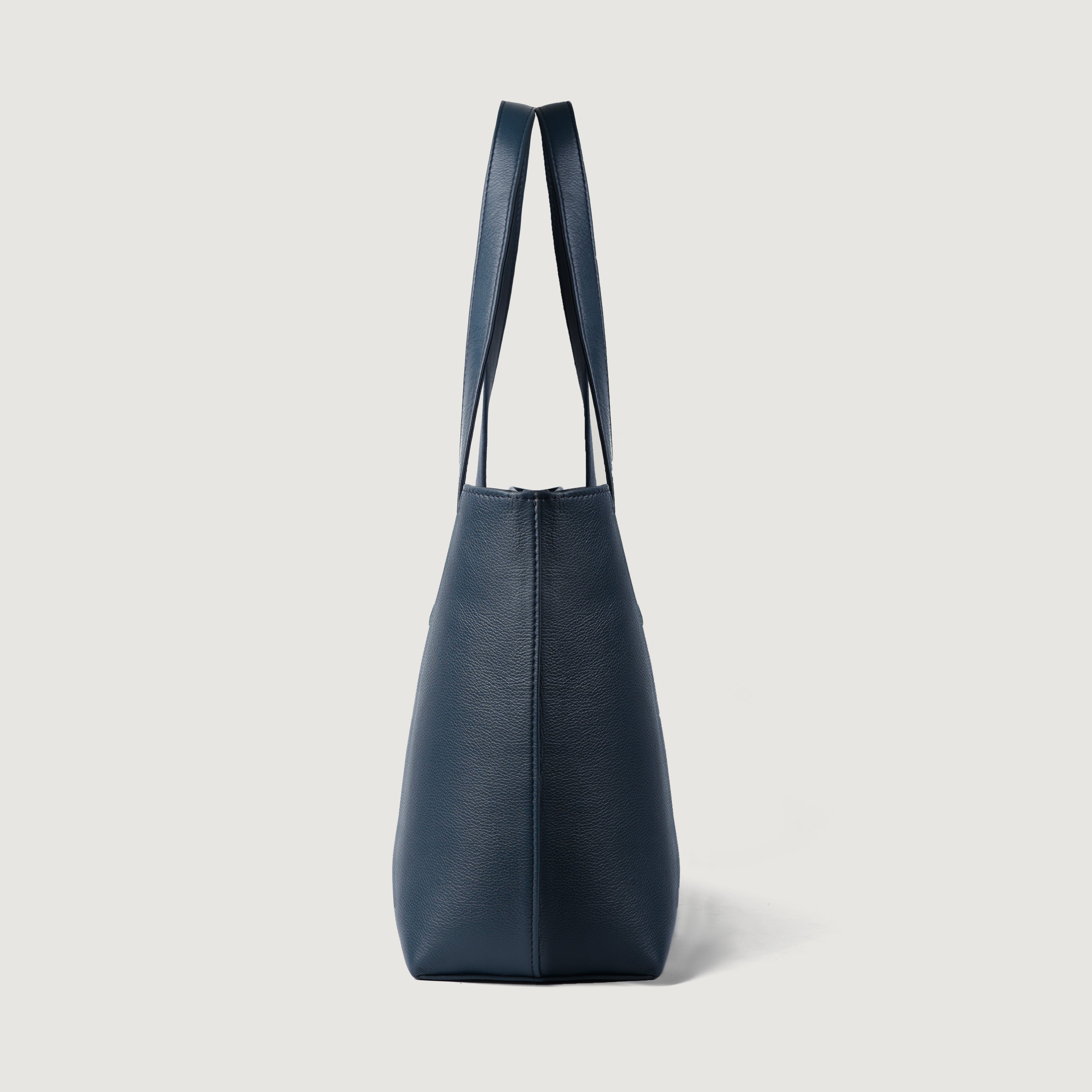 Women Blue Leather Tote Bag