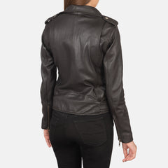 Ilia Brown Leather Biker Jacket