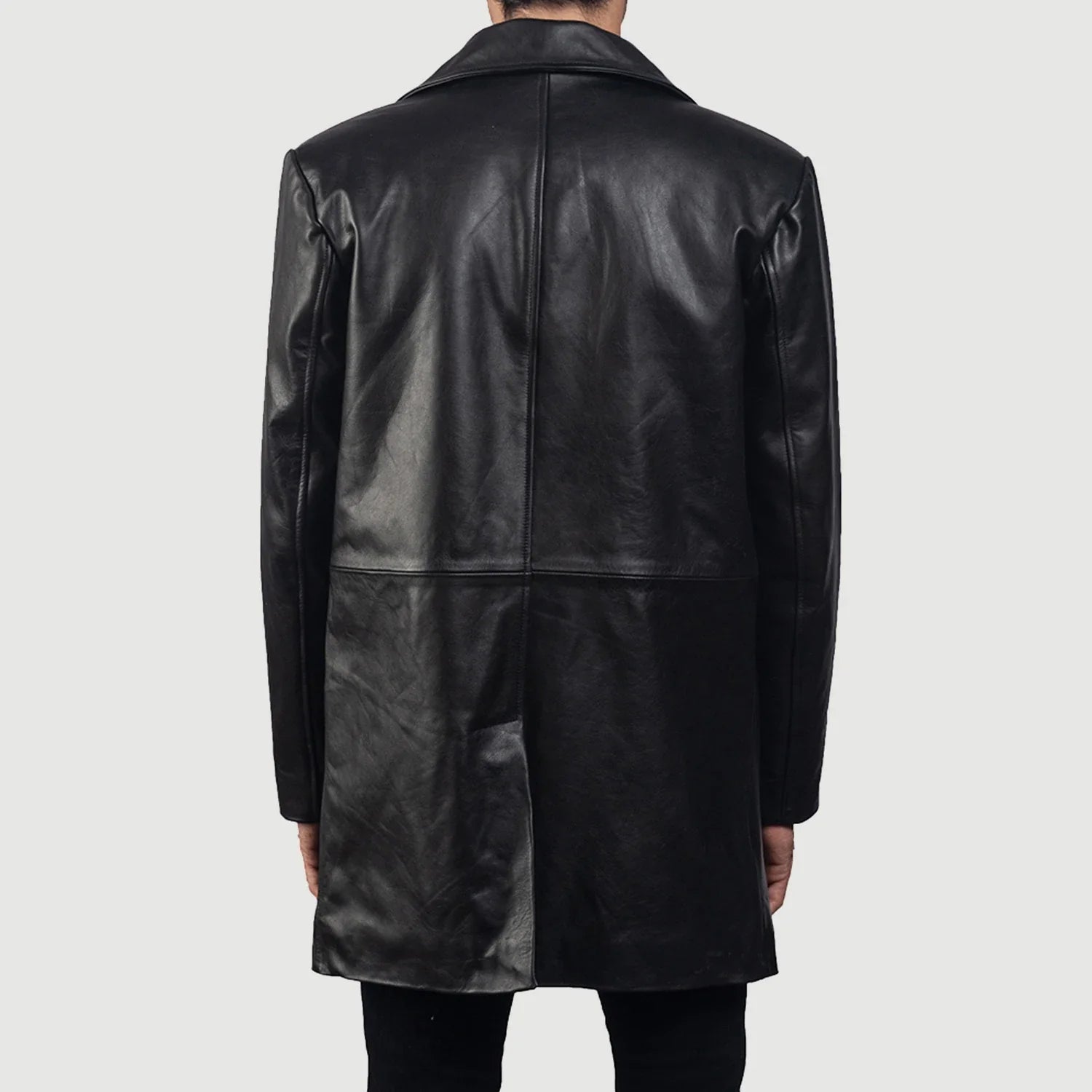 Smith Black Leather Coat