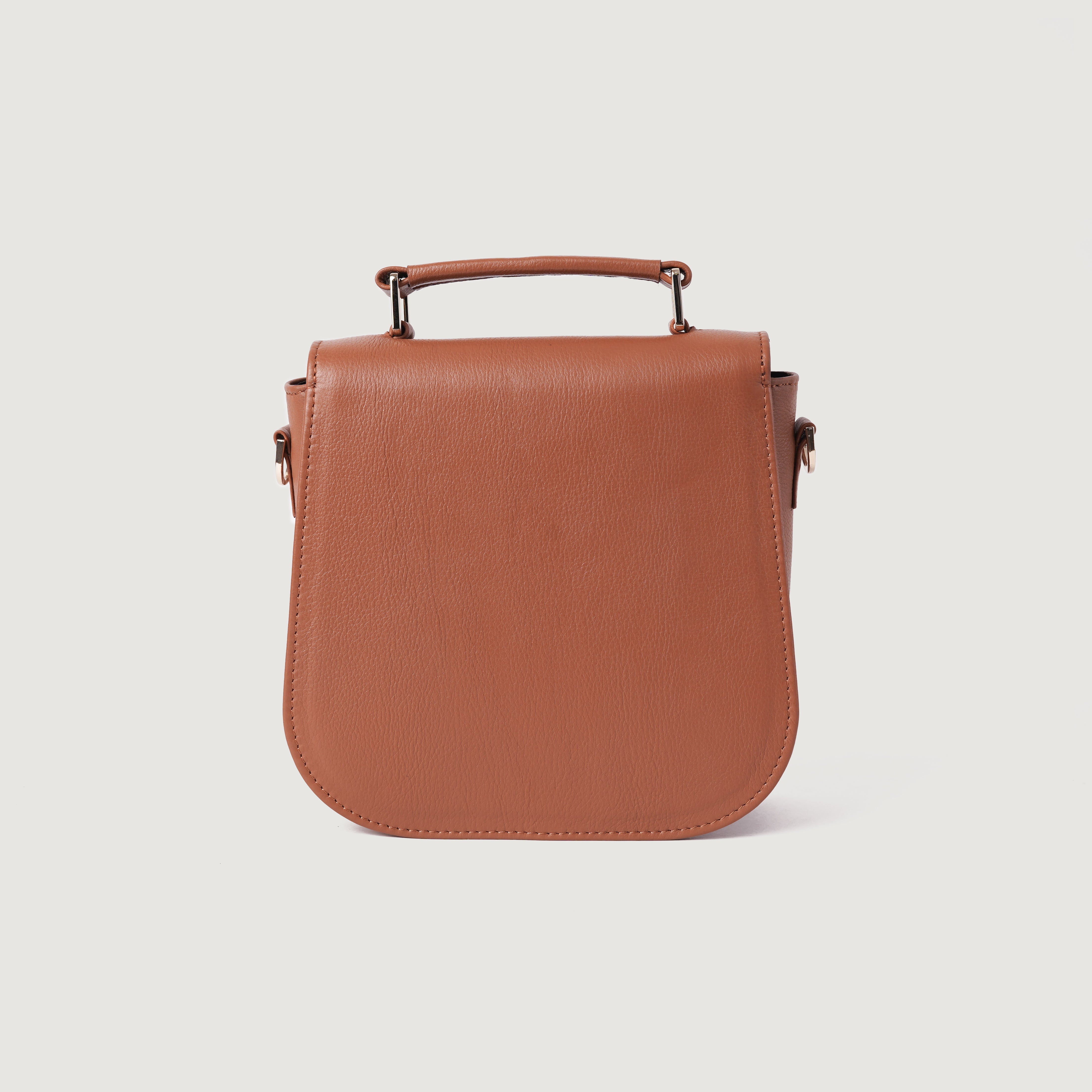 Brown Leather Saddle Bag