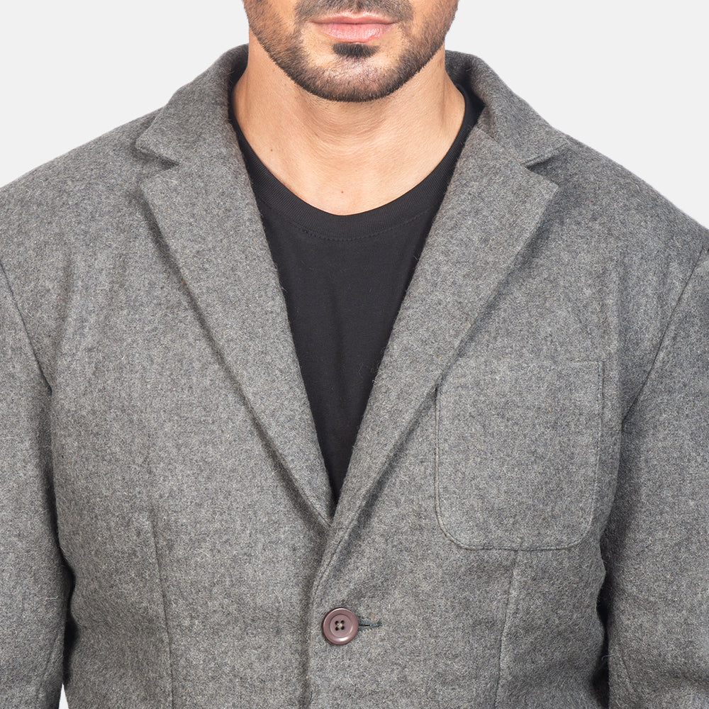 Borges Grey Wool Blazer for men Coat