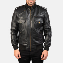 Jack Black real sheepskin  Leather Bomber Jacket